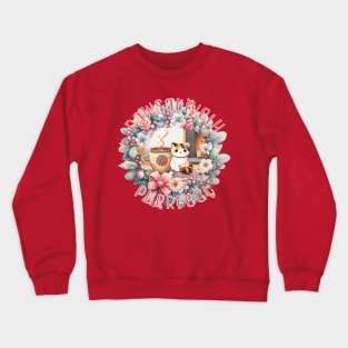 Meowy Catmas Wreath Pawsatively Purrfect 1C1 Crewneck Sweatshirt